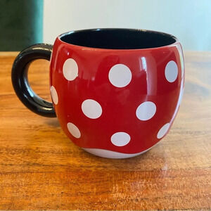 Disney  Minnie Mouse 25th Anniversary Coffee Cup Mug Red Polka Dot Lg 20oz NWOT